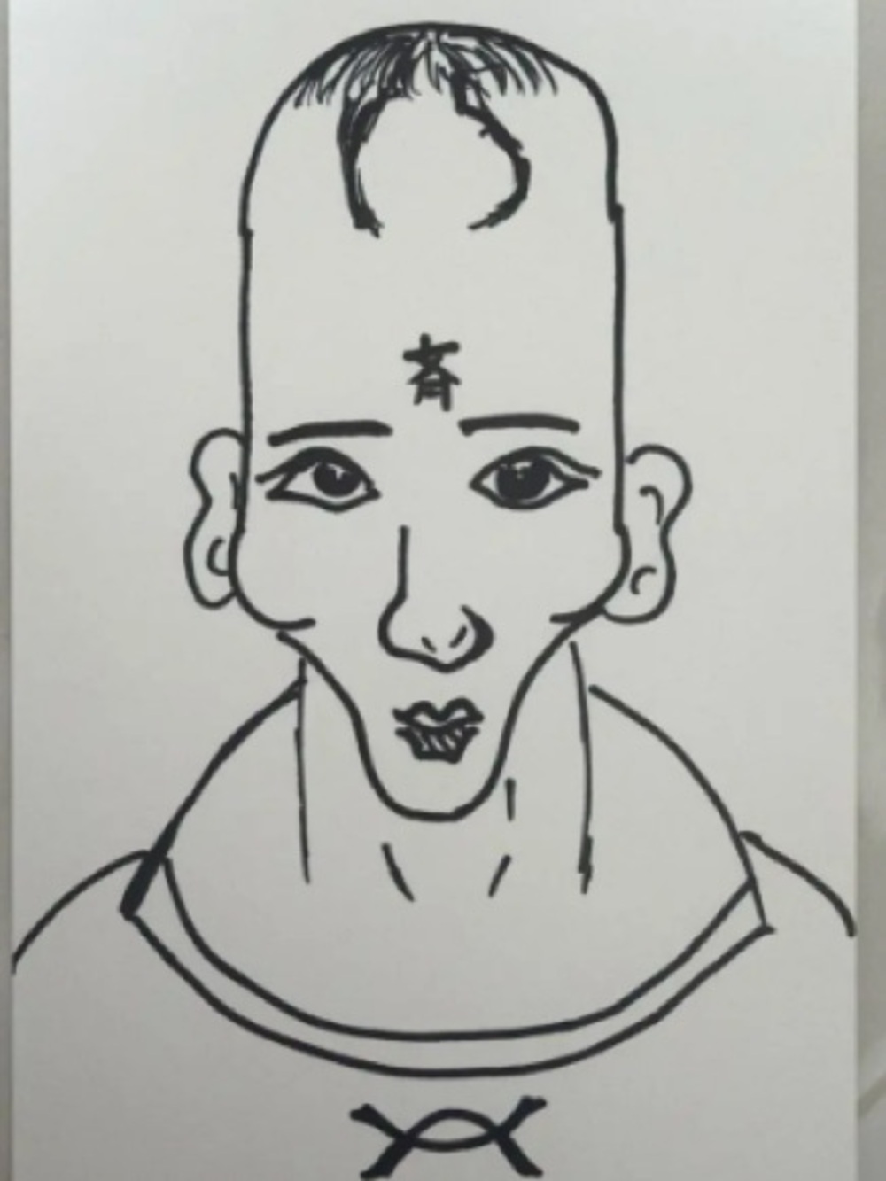 Black and White Hand-Drawn Portrait Wall Art